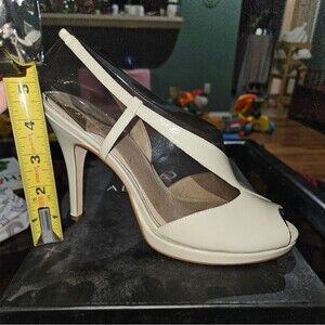 Adrianna Papell Gemini Patent Leather High Heels Pearl 8.5